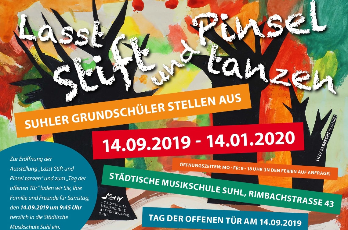 Lasst Stift und Pinsel tanzen - Ausstellung Musikschule Suhl
